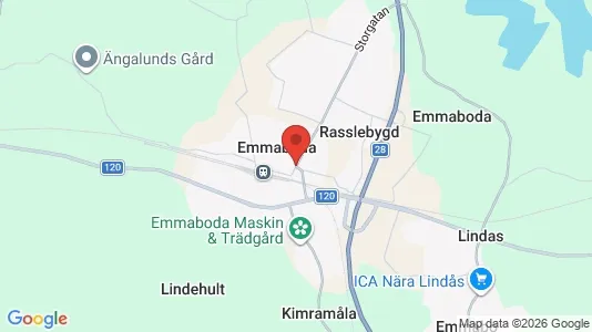 Butikslokaler att hyra i Emmaboda - kort over placeringen