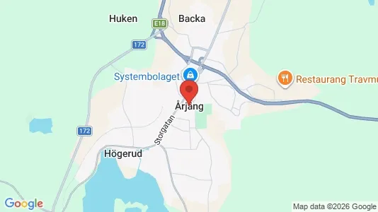 Butikslokaler att hyra i Årjäng - kort over placeringen