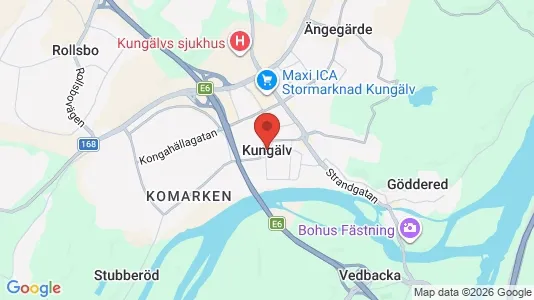 Butikslokaler att hyra i Kungälv - Bild från Google Street View