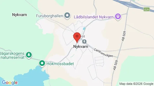 Butikslokaler att hyra i Nykvarn - kort over placeringen