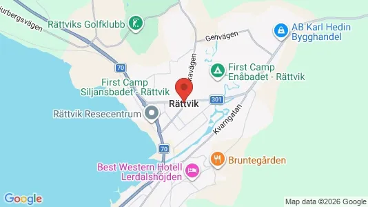 Butikslokaler att hyra i Rättvik - kort over placeringen