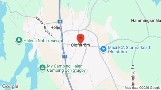 Butikslokaler att hyra i Olofström - kort over placeringen