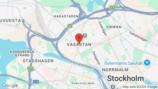 Butikslokaler att hyra i Vasastan - kort over placeringen