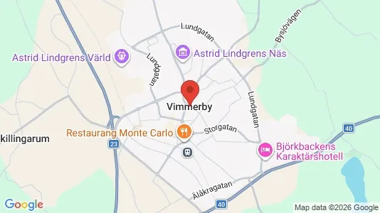 Butikslokaler att hyra i Vimmerby - kort over placeringen