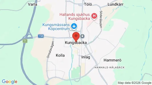 Butikslokaler att hyra i Kungsbacka - kort over placeringen