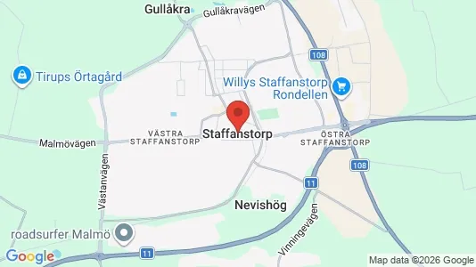 Butikslokaler att hyra i Staffanstorp - kort over placeringen