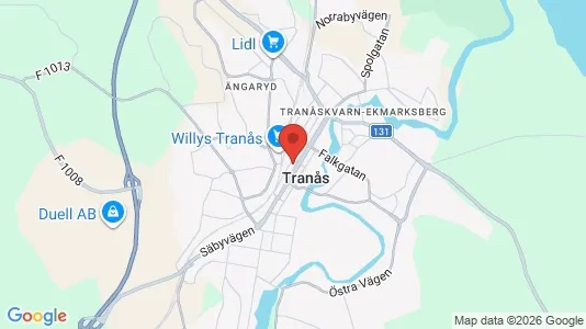 Butikslokaler att hyra i Tranås - kort over placeringen