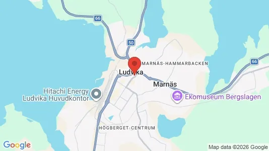 Butikslokaler att hyra i Ludvika - kort over placeringen