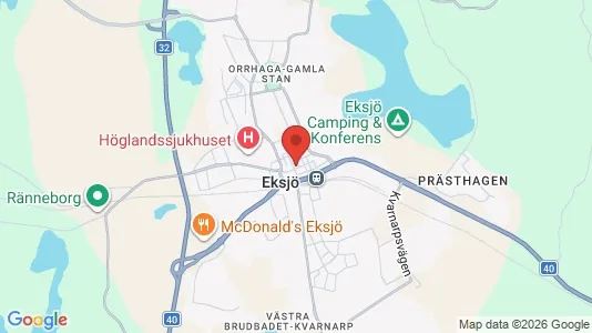 Butikslokaler att hyra i Eksjö - Bild från Google Street View
