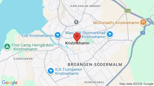 Butikslokaler att hyra i Kristinehamn - kort over placeringen