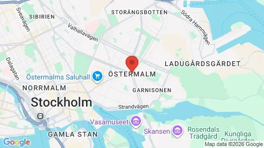Kontorslokaler till försäljning i Östermalm - kort over placeringen