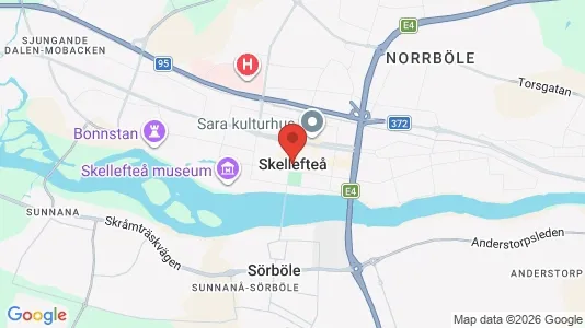 Butikslokaler att hyra i Skellefteå - Bild från Google Street View