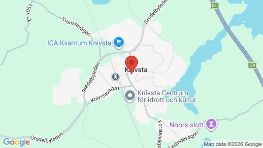 Butikslokaler att hyra i Knivsta - kort over placeringen