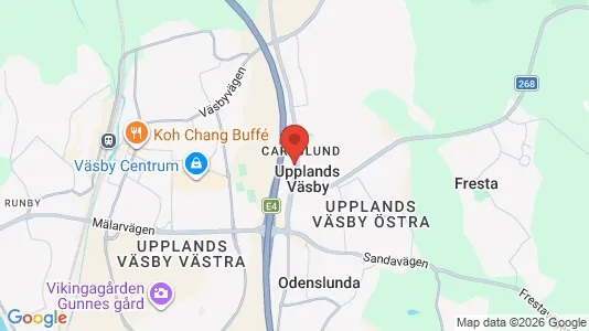 Lagerlokaler att hyra i Upplands Väsby - kort over placeringen