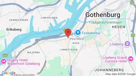 Lagerlokaler att hyra i Göteborg Centrum - kort over placeringen
