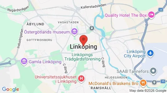 Kontorslokaler att hyra i Linköping - kort over placeringen