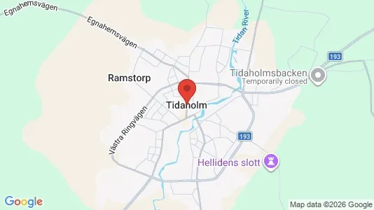 Industrilokaler att hyra i Tidaholm - kort over placeringen
