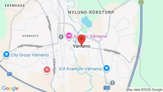 Kontorslokaler att hyra i Värnamo - kort over placeringen