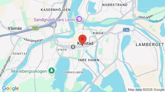 Kontorslokaler att hyra i Karlstad - kort over placeringen