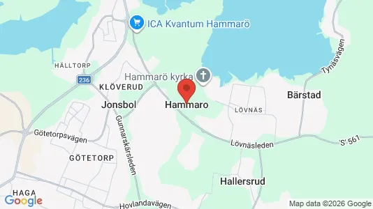 Butikslokaler att hyra i Hammarö - kort over placeringen