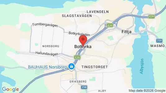 Industrilokaler att hyra i Botkyrka - kort over placeringen