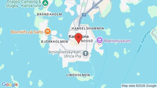 Restauranglokaler att hyra i Karlskrona - kort over placeringen