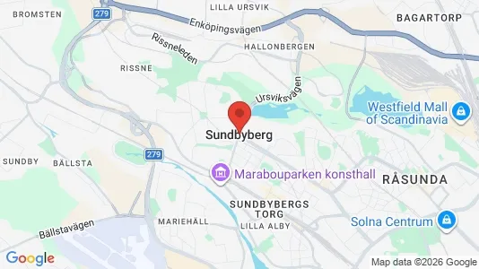 Lagerlokaler att hyra i Sundbyberg - kort over placeringen
