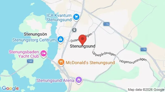Butikslokaler att hyra i Stenungsund - kort over placeringen